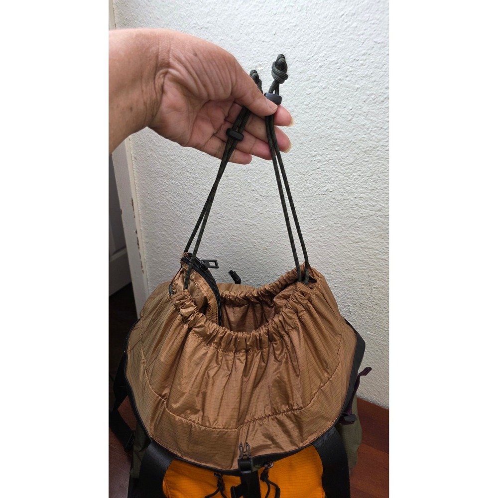 Desigual Convertible Backpack Tote Bag Green Orange Hiking Ripstop Multi-Way - Picture 6 of 13